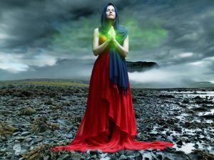 A praying woman